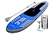 ISLE 10' Airtech Inflatable All Around Stand Up Paddle Board (6" Thick) Package | Includes Adjustable Travel Paddle, Carrying Bag, Pump - Blue
