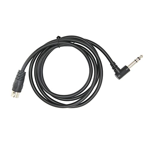 Yosoo Health Gear Right Angle MIDI Cable, MIDI Din 5Pin 6.35mm Cable 90 Degree 6.35mm Male to MIDI 5Pin Male TRS Stereo Audio Cable 4.9ft Sound Connection Cable