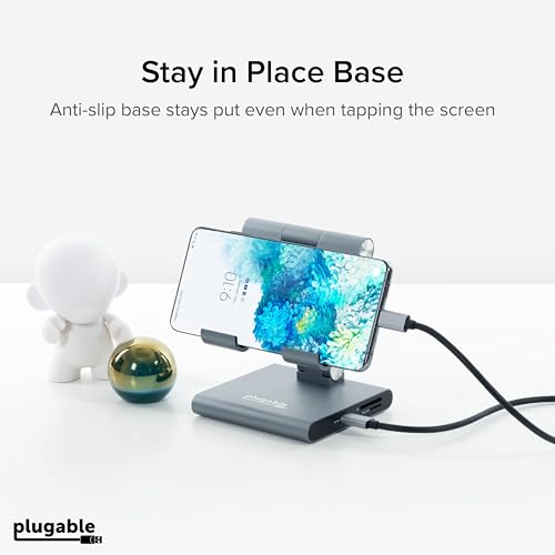 Plugable 8-in-1 USB C Hub for iPad with Stand, 100W Pass-Through Charging, USB C Docking Station for iPad, 1x HDMI, 2X USB, Audio, SD, Driverless, Compatible with Windows, iPadOS, Phones, Tablets by Plugable - Image 6