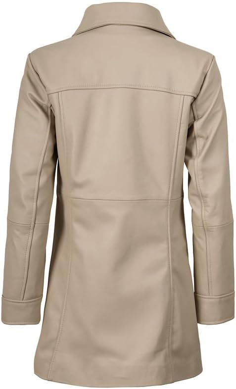 Decrum Leather Coats for Women - Carcoat Style Winter Fashion Womens Long Leather Jackets - Image 4