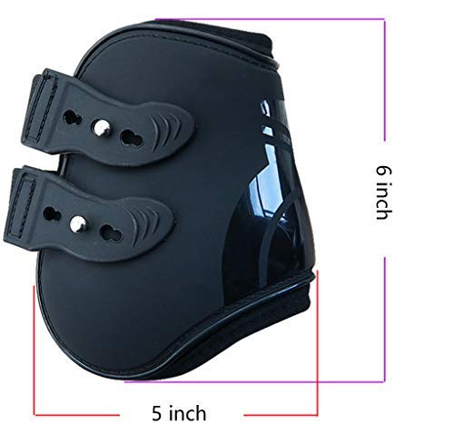Zelro Open Front Jumping Tendon And Hind Fetlock Horses Boots, Secure Leg Protection, Lightweight And Tough Dressage Horse Riding Equestrian Equipment #TOP2