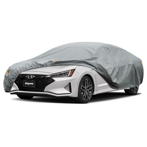 Image of Kayme Heavy Duty Car Cover Custom Fit Hyundai Elantra (2025-2025) Waterproof All Weather for Automobiles, Full Exterior Covers Sun Rain UV Protection.（Deliver About 3-10 Days）