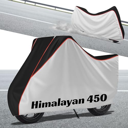 Image of Stylish Water Resistant Bike Body Cover Compatible with Himalayan 450 & All Models | UV Protection, Dustproof, Heat Resistant, Two Wheeler | New All Weather Protection, Dust & Rain