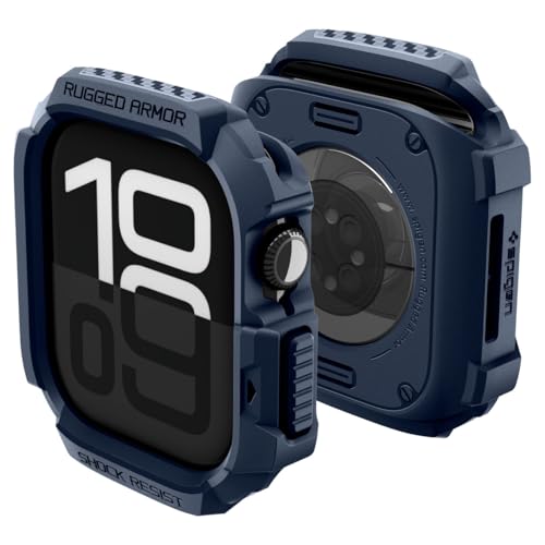 Spigen Rugged Armor 2 Coque Compatible avec Apple Watch 11/10 42mm (2025/2024) - Bleu Marine