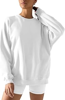 Ladies white crew neck jumper Clearance