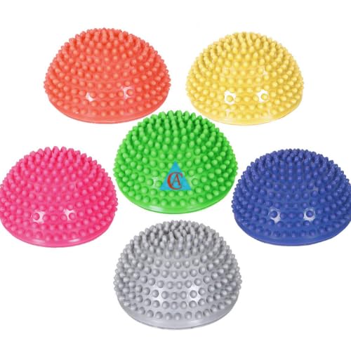 CA Sports Exercise Half Spiky Massage Ball Balance Pod Foot Fitness Pods for Children and Adults Pack of 6-image-6