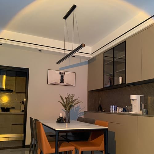 LED linéaire suspension moderne noir pour un éclairage de bureau - 5