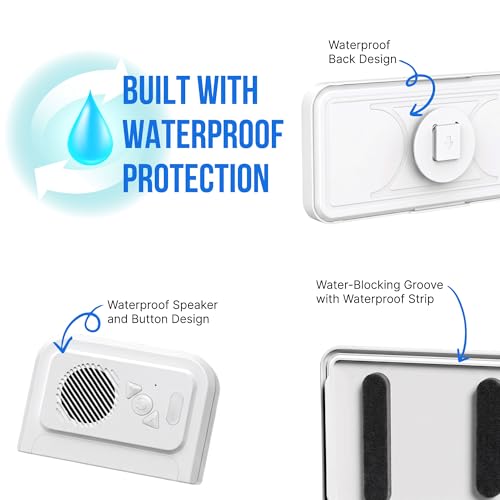 Soporte manos libres Black Squid y funda celular impermeable para ducha con altavoz Bluetooth 4