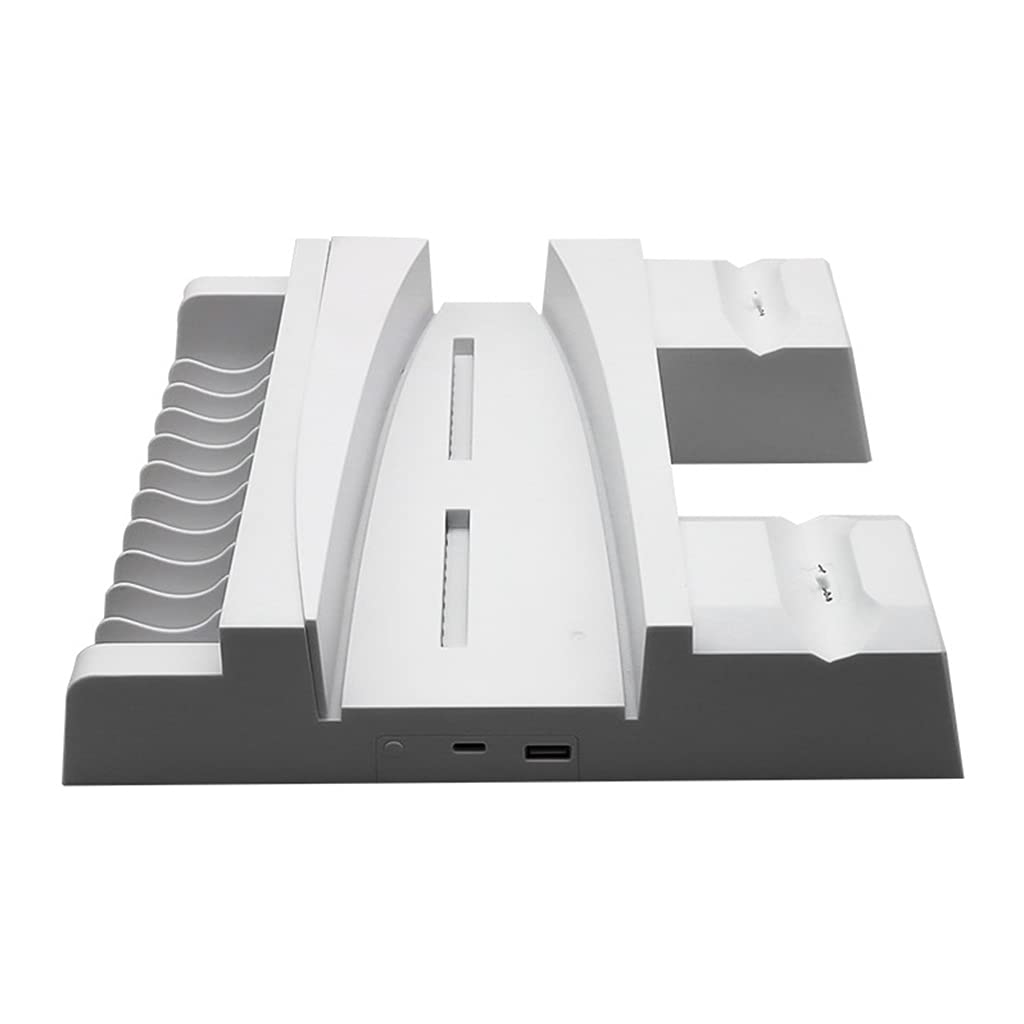 3 in 1 Ventola di Raffreddamento Verticale Stazione di Ricarica & 12 Giochi di Stazione per Controller Caricabatterie Stand Stazione