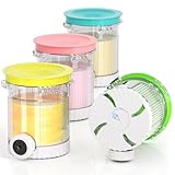 4 Pack for Ninja Creami Swirl Pints and Lids Compatible with Ninja NC700 Series, NC701, NC701C, Creami Containers for Swirl Ice Cream & Soft Serve Makers, BPA-Free, Dishwasher Safe