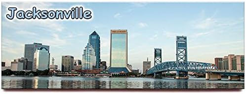 Imán panorámico para nevera Jacksonville Florida Travel Souvenir