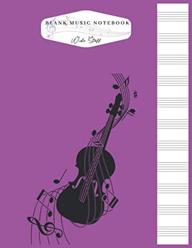 Cahier de musique pour violon parfait pour apprendre les notes à l'école ou à la maison