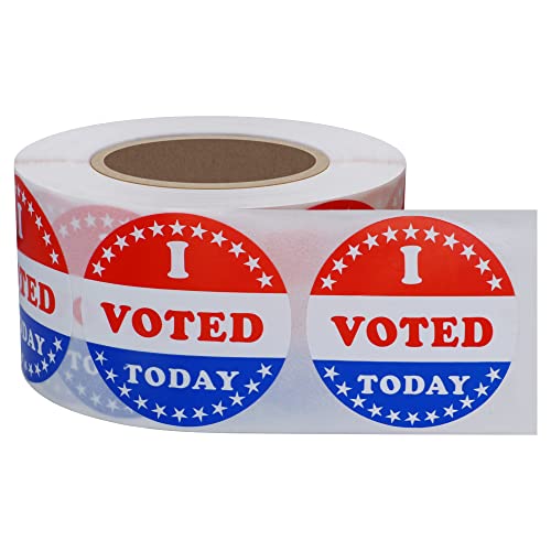 Hybsk I Voted Today With Red, White, And Blue Circle Stickers 1.5 Inch Round 500 Labels Per Roll (I Voted Today) #TOP3
