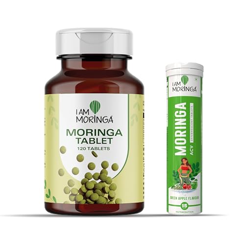Apple Cider Vinegar with the Mother And Moringa Effervescent 15-Tablets, And 100% Pure Moringa Tablets 120 Tabs 500 mg,-picture-10