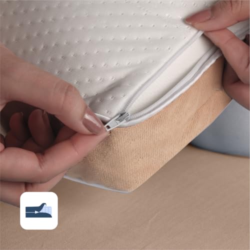 Image of Frido Sleep Plus Memory Foam Pillow | Ergonomic Support for Back & Side Sleepers | Durable, Hypoallergenic & Breathable Cool Pillow | for Everyday Use & Neck, Shoulder Pain | Washable Cover | Brown