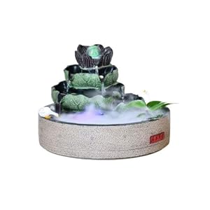 FAJNUZI2024 Lotus Tischbrunnen mit Nebeleffekt