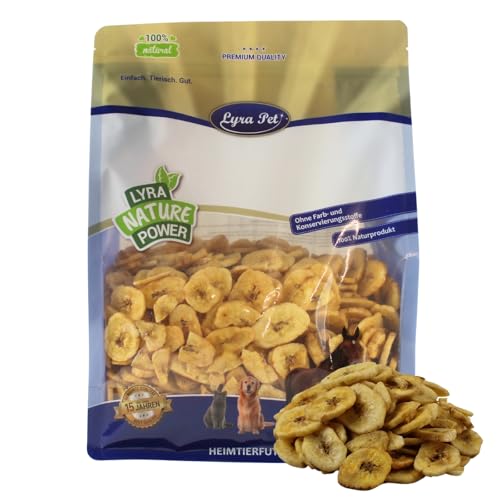 Lyra Pet® 1 kg Bananen getrocknet | Reich an Vitaminen & Ballaststoffen | Bananenscheiben für Vögel, Nager, Pferde & Reptilien | Nährstoffreiches & natürliches Futter | Ideal als Ergänzung