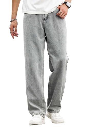 Image of KOTTY Mens Solid|Mid Rise| Coin Pocket|Button|Ankle Length|Loose Fit|5 Pocket Jeans for Mens