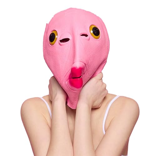 Masque de poisson rose réaliste pour amuser vos amis au carnaval - 3