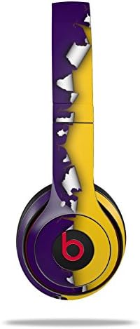 Skin Compatible with Beats Solo 4, Solo 3 and Solo 2 Wireless Headphones - Ripped Colors Purple Yellow - Decal Vinyl Wrap (Headphones NOT Included) image 3