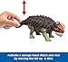 Mattel Jurassic World Rebirth Wild Roar Dinosaur Toy, Posable Ankylosaurus Figure, Tail Controlled Head Butt & Multi Attack & Sound, Digital Play