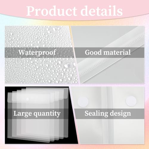 Image of 25Pcs 12 X 12 Inch Scrapbook Paper Storage Plastic Storage Craft Paper Holders Organizer Vinyl Scrapbook Papers Organizers and Storages Top Loading Clear for Cardstock, Photos Holding Papers