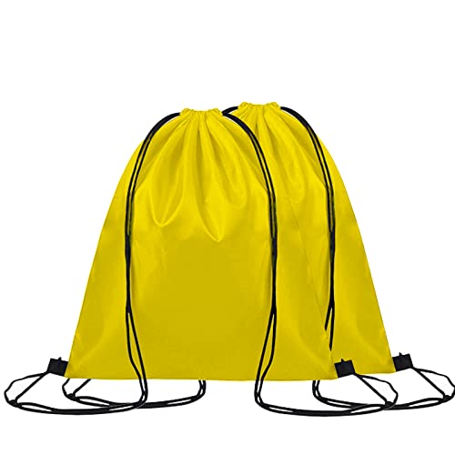 OPAHUTER 2 Piezas Bolsas de Cuerdas Deporte, Impermeable Bolsa de Gimnasio con Cordón Bolsas de Cordones de PE Bolsas de Natación Mochila de Cuerda para la Escuela Gimnasio Viajar Niños Adultos