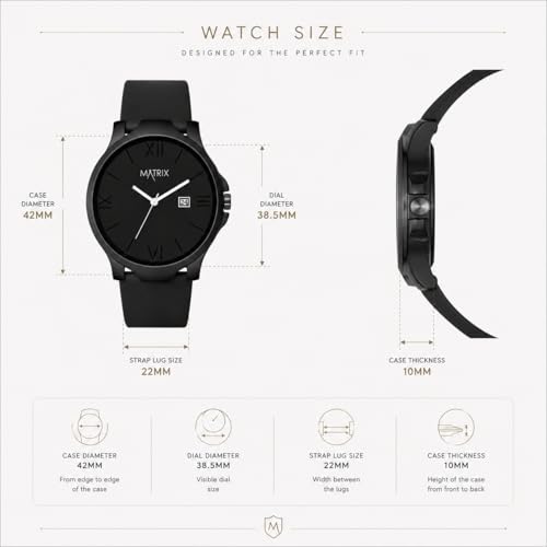 Matrix Dark Edition Black Dial Silicone Strap Watch - Image 8