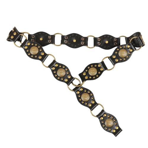 Western Round Buckle Belt For Women Girl Rivet Studded Corset Belt For Jeans Pants Girl 2000s Decorative Belt Waistband