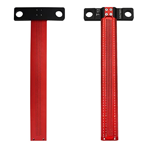 12 In Precision Woodworking Square Right Angle Scriber T-Square Ruler Hole Positioning Gauge Carpenter Marking T Ruler For Measuring Layout Tool #TOP6