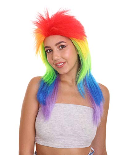 Wig for Cosplay My Little Pony Rainbow Dash Movie Wig HW-1818