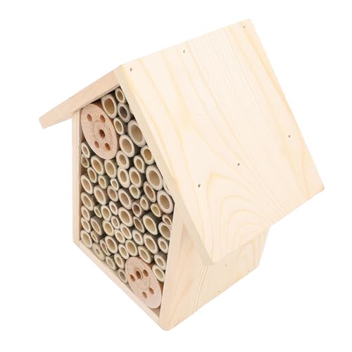 Suprimentos para Apicultura Borboleta Joaninha de Nidificação Casa de Abelha Benéfica de Madeira par