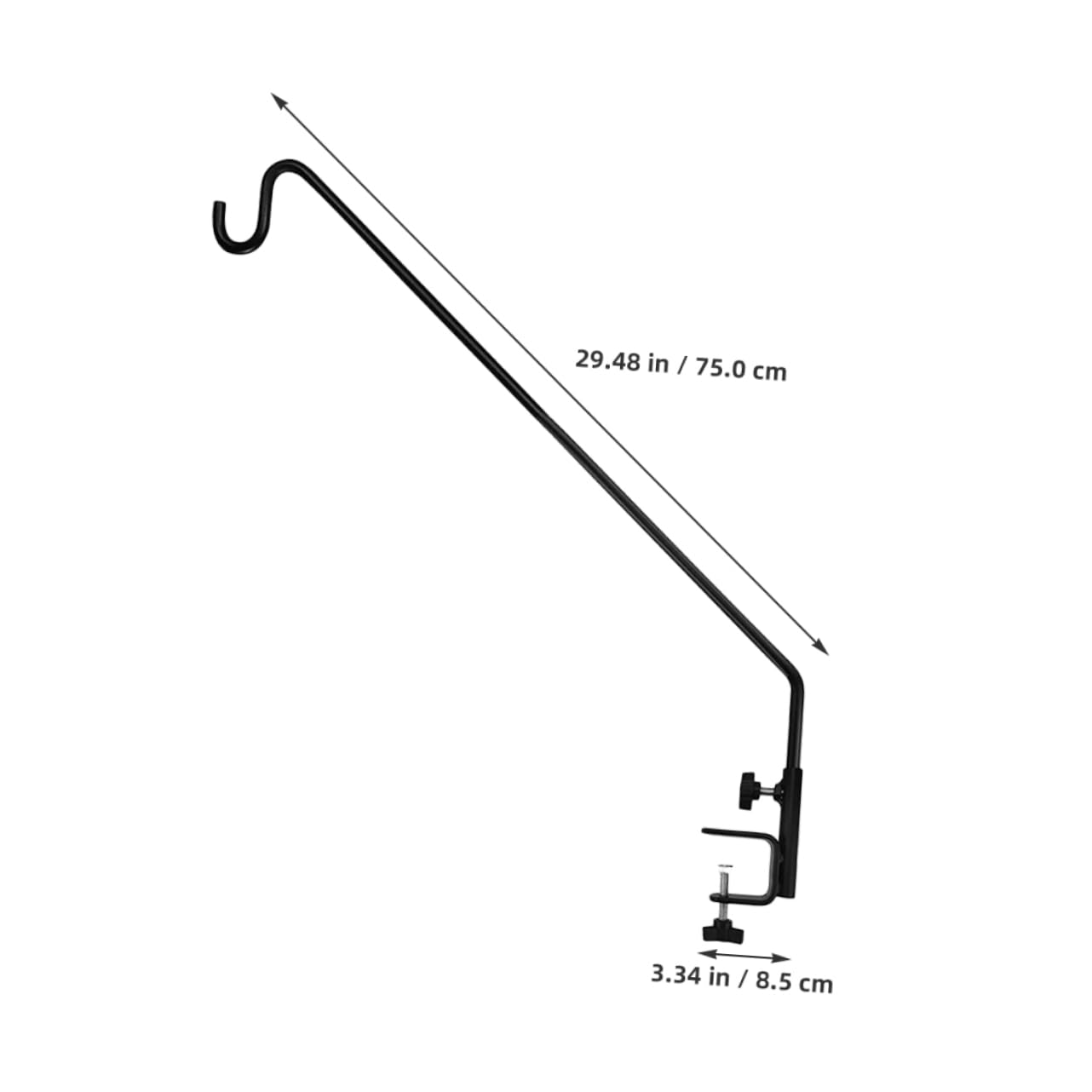 GALPADA Adjustable Deck Shepherd Hook Heavy Duty Bird Feeder Pole Deck Hangers for Railing