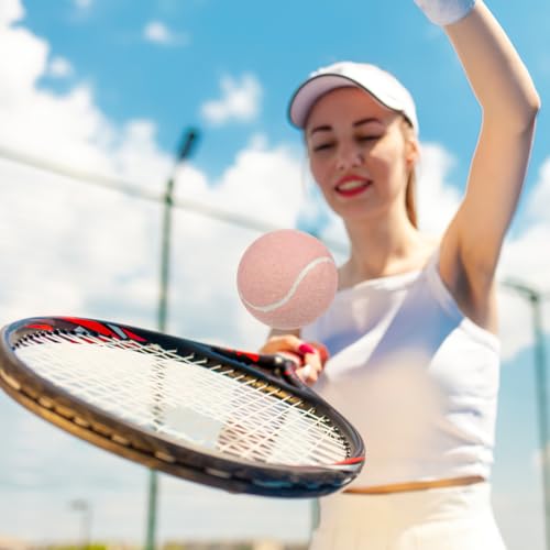 INOOMP 2 Stück Tennisbälle Tennis-Spielbälle Tennis-Übungsbälle Training-Übungsball Für Anfänger Jugendliche Kinder Spieler Rosa