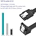 Menewstart SATA Cable V3.0 11.8 inches, 3 Pack, Black, Sata III 6Gbps 90 Degree Right Angle HDD SSD Data Cable, 7 Pins Locking Latch, Compatible for SATA HDD, SSD, CD Driver