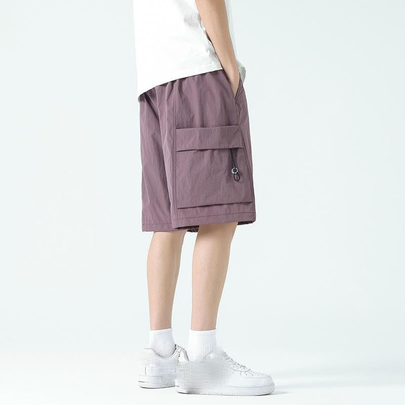 USTZFTBCL Men's Summer Thin Casual Sports Mid-Length Beach Pants