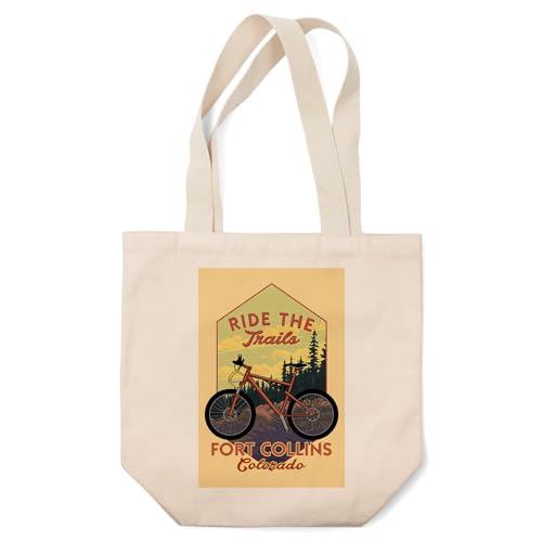 Lantern Press Fort Collins Colorado Mountain Bike Tote