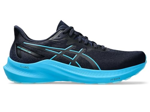 ASICS GT-2000 12, Sneaker Uomo, Mezzanotte/Acqua Digitale, 39 EU