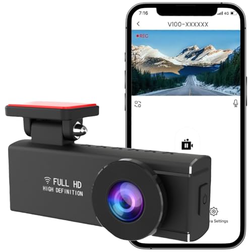 Caméra embarquée avant 2K WiFi 1080p grand angle 120 degrés avec vision nocturne
