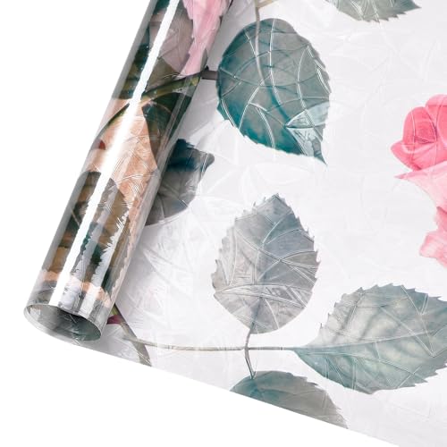 Vinilo decorativo para ventana efecto vitral rosa 17.7x35.4 pulg miniatura 7