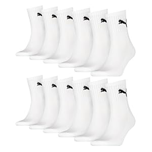 Puma – Lot de 15 paires de chaussettes de sport – Short Crew – Taille 35-49, Unisexe