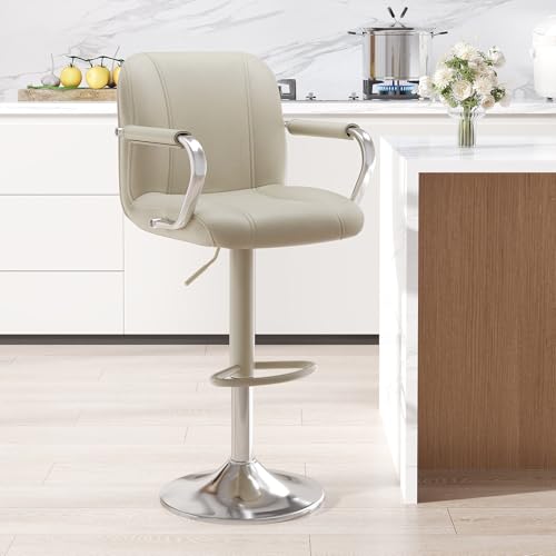 MALOL Beige Counter Chair with Back