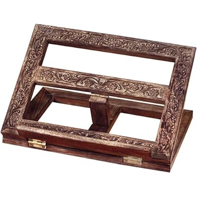 Adjustable Wooden Handmade Quran Cookbook Geeta Bible Holder Support Stand Reading Book Holder Display Folding Prayer Rihal Stand Wooden Cookbook Stand