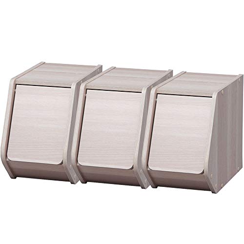 アイリスオーヤマ(IRIS) 収納ボックス ナチュラル 20×38.8×30.5cm STB-200D 3個セット