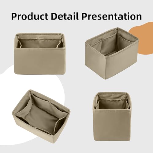 Image of DGAZ Silk Purse Organizer Insert Fits Chanel Duma Bags,Silky Smooth Bag Organizer,Luxury Handbag & Tote Shaper(Gris tourterelle,22A /22C /23C Large)