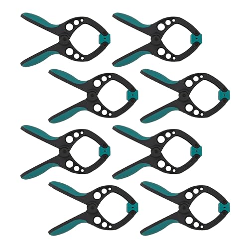 wolfcraft 8 pinzas de resorte PRO, 40 mm I 8651000 I Un asistente versátil, perfecto para proyectos de bricolaje y modelismo