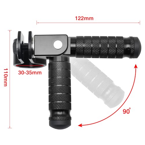 Ywluwei SCL-2022090003 M8 Motorcycle Foot Rests Motorbike Foldable Foot Pegs Front Footpeg Rear Footpeg Electric Car Anti-Skid Rearsets Folded Footrest Bicycle 90 Degree Fixed Folding Passenger Pedal Supports thumb #2
