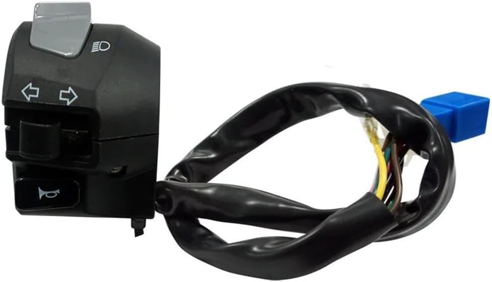 7/8" 22mm Motorcycle Handlebar Switch Controls Compatible with Horn, Turn Signals, Headlight/Low Beam and Start Functions(L and R)