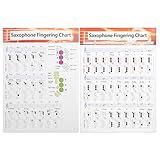 Sax Fingering Chart, Basics 8.5X11 Alto Sax Finger Chart, Alto Sax Fingering Chart Poster Exercise Clear Printing Sax Beginner for Beginners