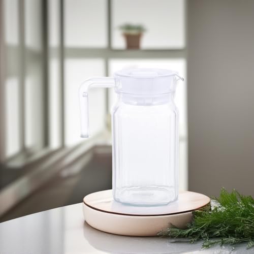 BESPORTBLE 20 oz Clear Plastic Pitcher with Lid and Handle, Water Jug by BESPORTBLE - Used condition - Image 5